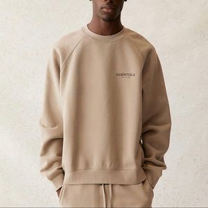 Fear of God Essentials Tan Crewneck Sweater